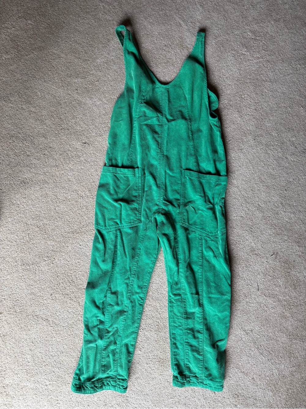 We The Free Emerald Green Corduroy Overalls